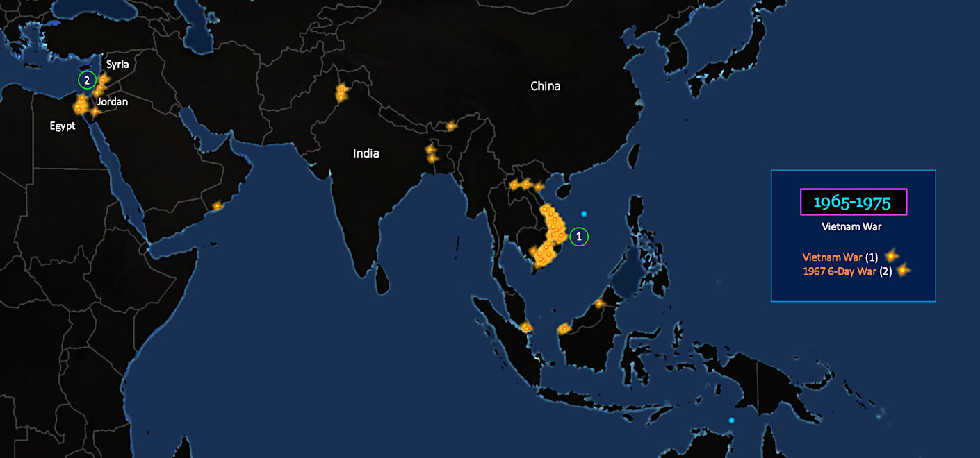 Vietnam War, 1965-1975 map